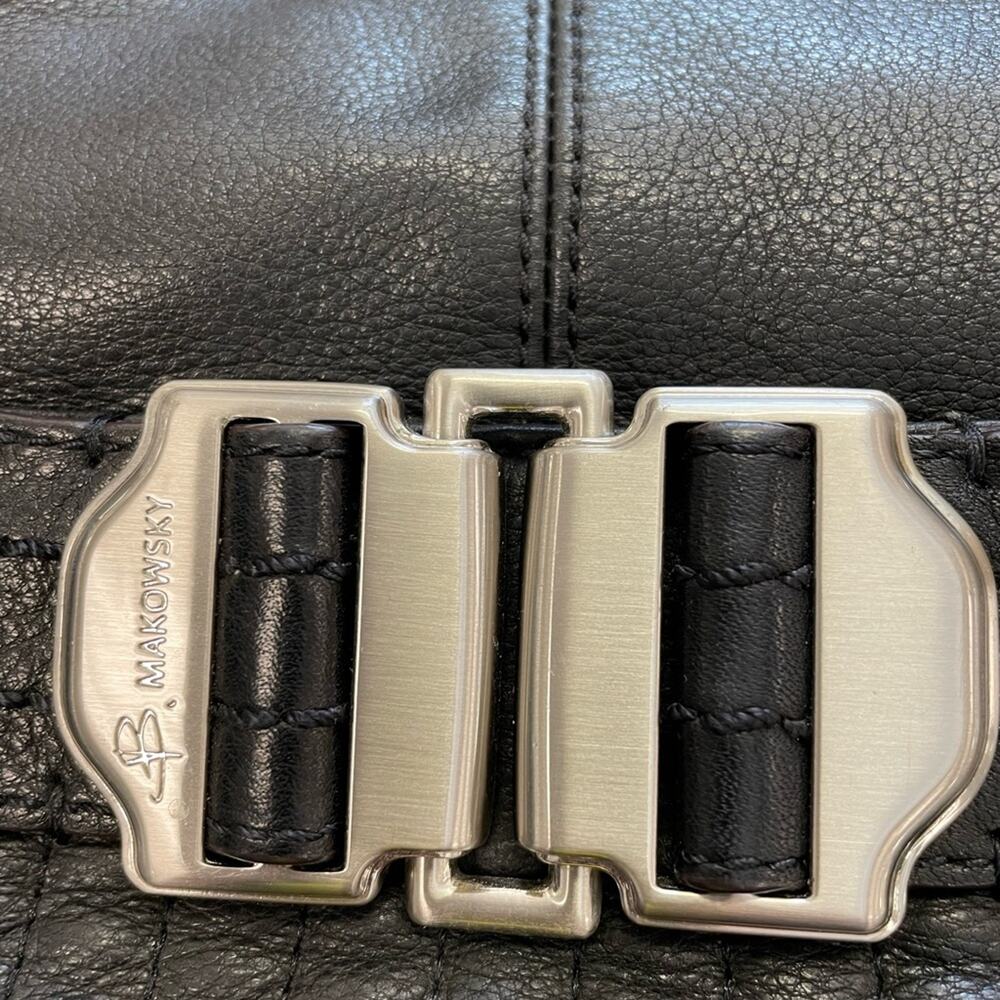 B. Makowsky black leather bag - Picture 2 of 10